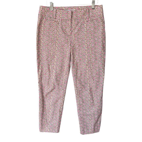 Ann Taylor LOFT Women's Marissa Geo Cross Twill Pants Size 4 and 26" Inseam - Picture 1 of 5